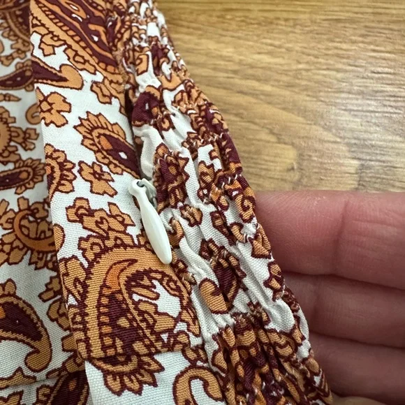 Faithfull the Brand Juniper Midi Dress Sable Paisley US 8 - Picture 10 of 16